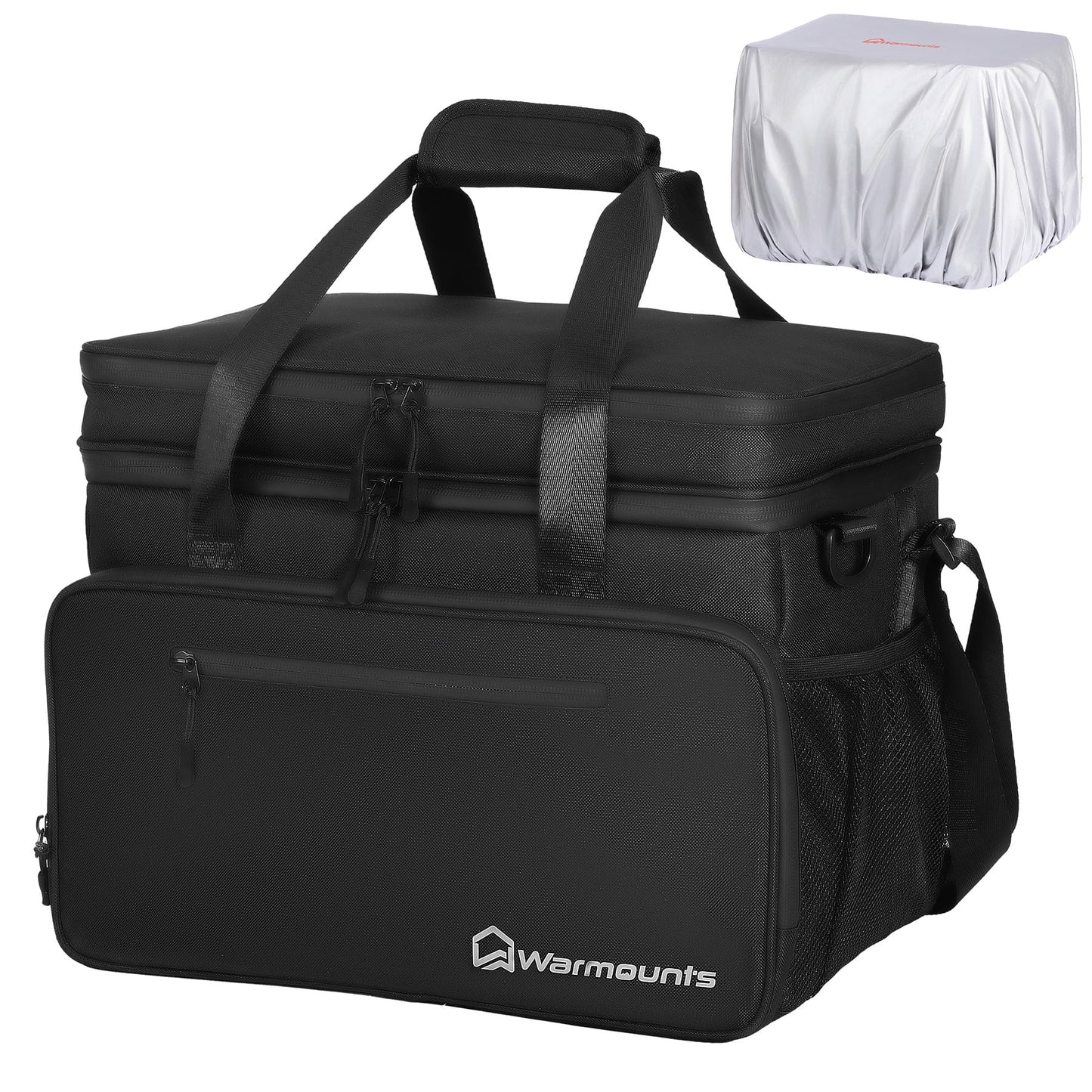 Soft Cooler Bag, Fits 48 Cans W/ Insulating Cover, Upgraded Leakproof Seal, 2 Compartments for Cold and Dry Storage