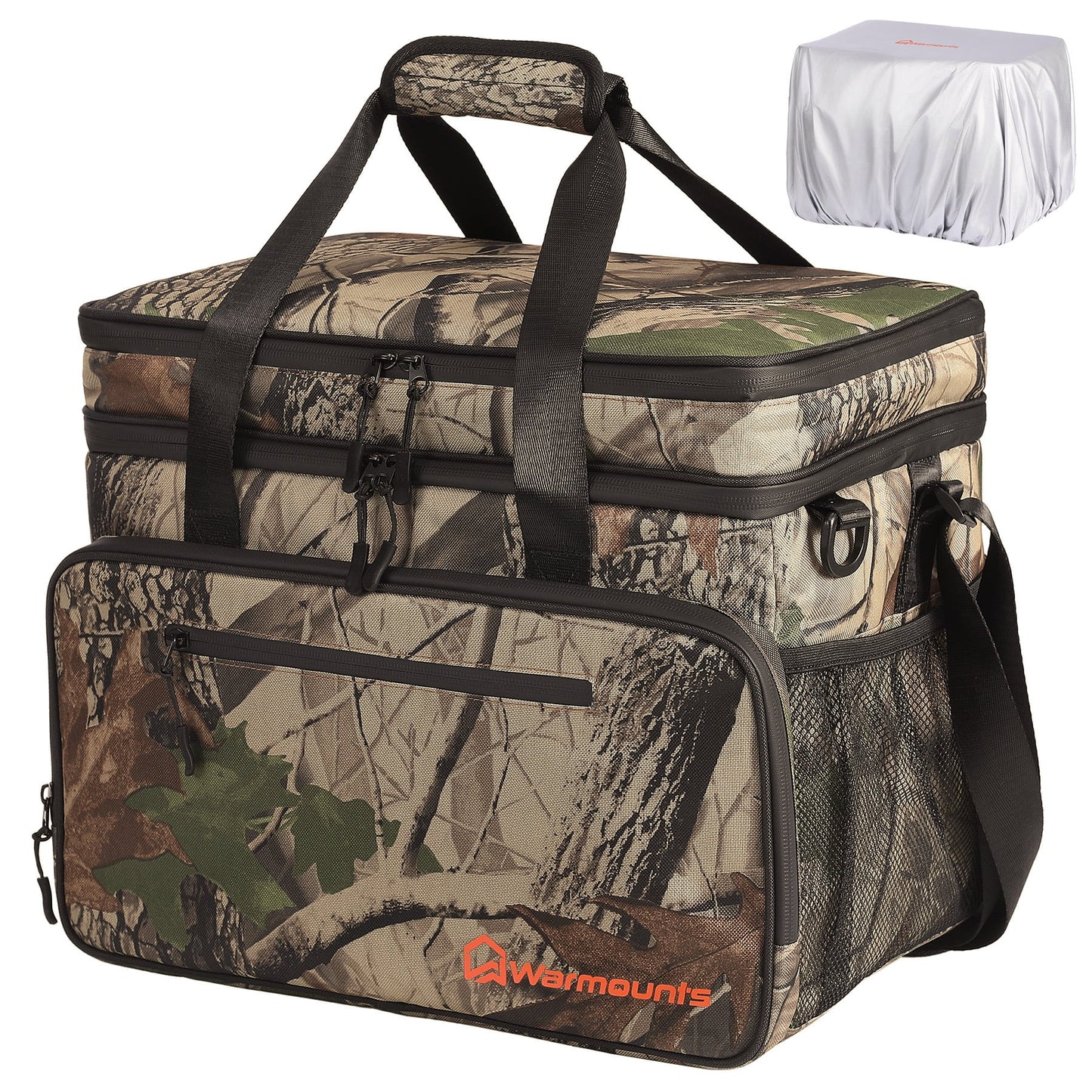Soft Cooler Bag, Fits 48 Cans W/ Insulating Cover, Upgraded Leakproof Seal, 2 Compartments for Cold and Dry Storage