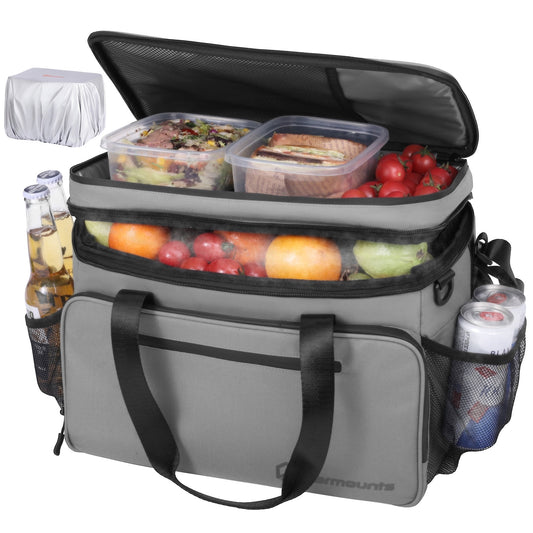 Soft Cooler Bag, Fits 48 Cans W/ Insulating Cover, Upgraded Leakproof Seal,  2 Compartments for Cold and Dry Storage